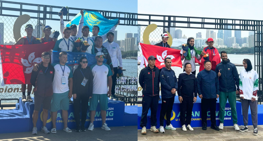 Hong Kong Rowing Team Clinches 2 Silvers at Asian Junior Champs