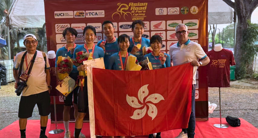 Hong Kong cycling team won 2 bronze medals at the 2025 Asian Road Cycling Championships held at Phitsanulok, Thailand…