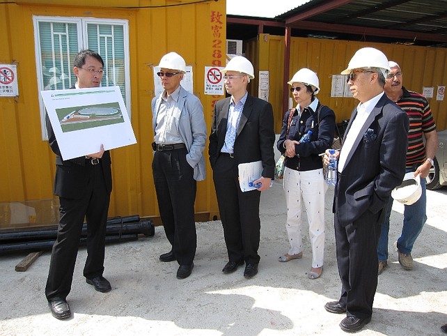 General introduction to the construction progress of the temporary velodrome at Whitehead