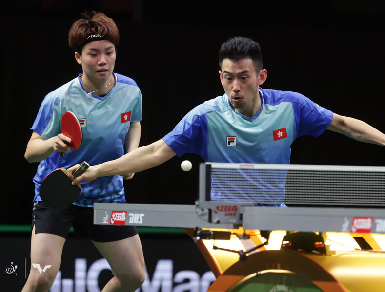 杜凯琹（左）及黄镇廷（图片来源：World Table Tennis）