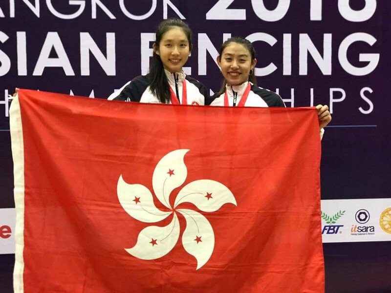 From left: Kong Man-wai,&nbsp;Hsieh Sin-yan (Photo: Hong Kong Fencing