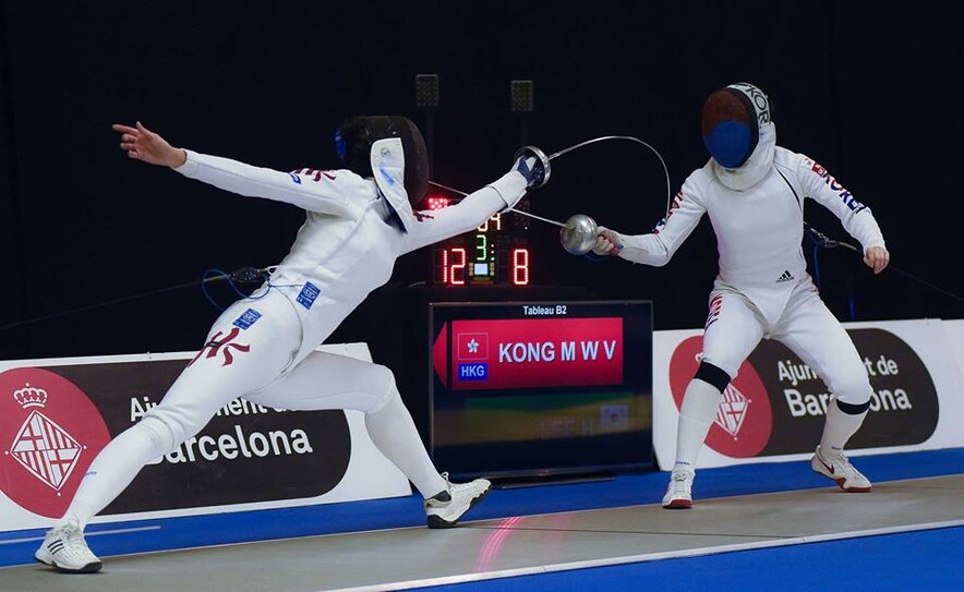 Left: Kong Man-wai (Photo: International Fencing Federation)